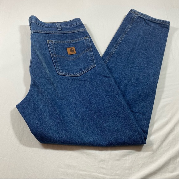 Carhartt Jeans Men 36-34 Work Jeans Straight Leg jeans bleached distressed - Picture 9 of 9